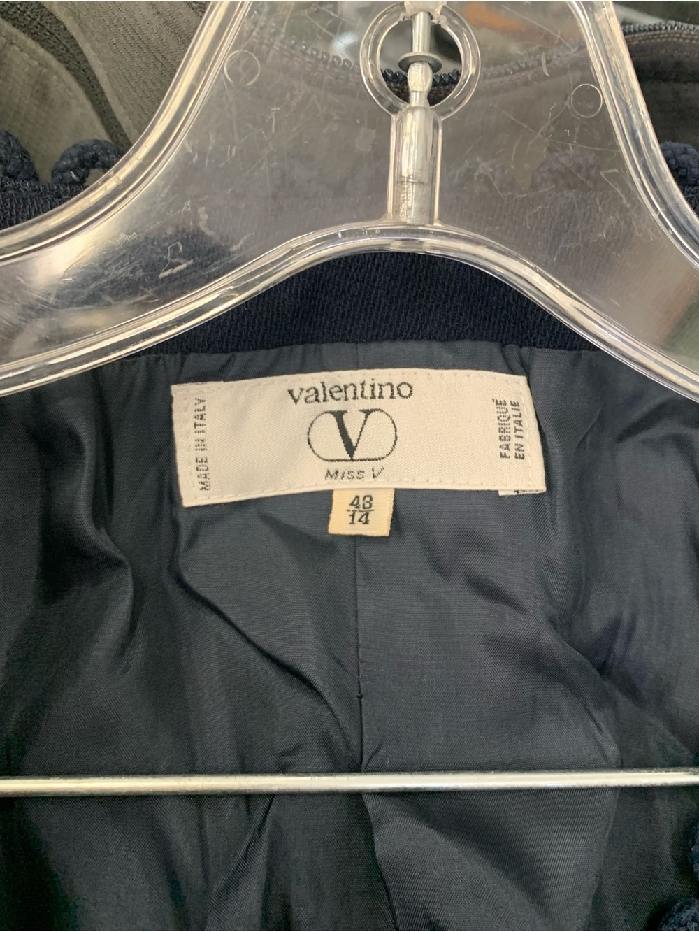 Valentino, Navy Blue Blazer suit 1990s - Picture 6 of 6